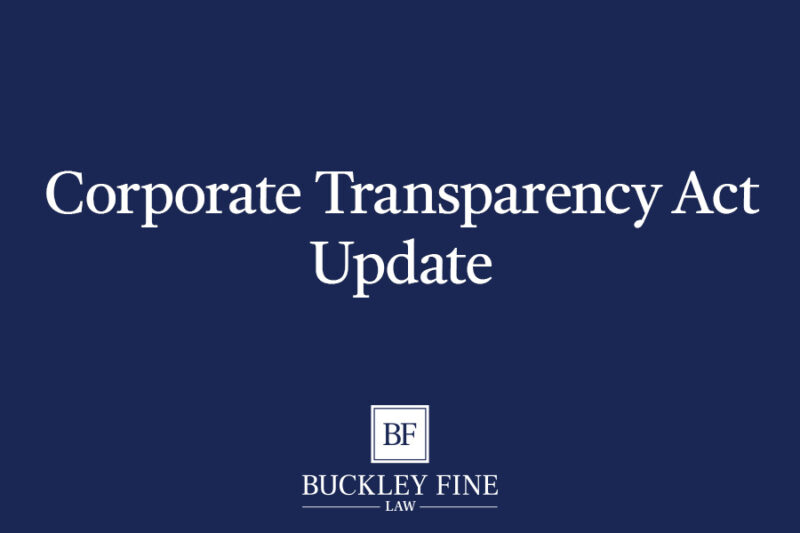 Updated Transparency Corporate Transparency Act Update - Buckley Fine